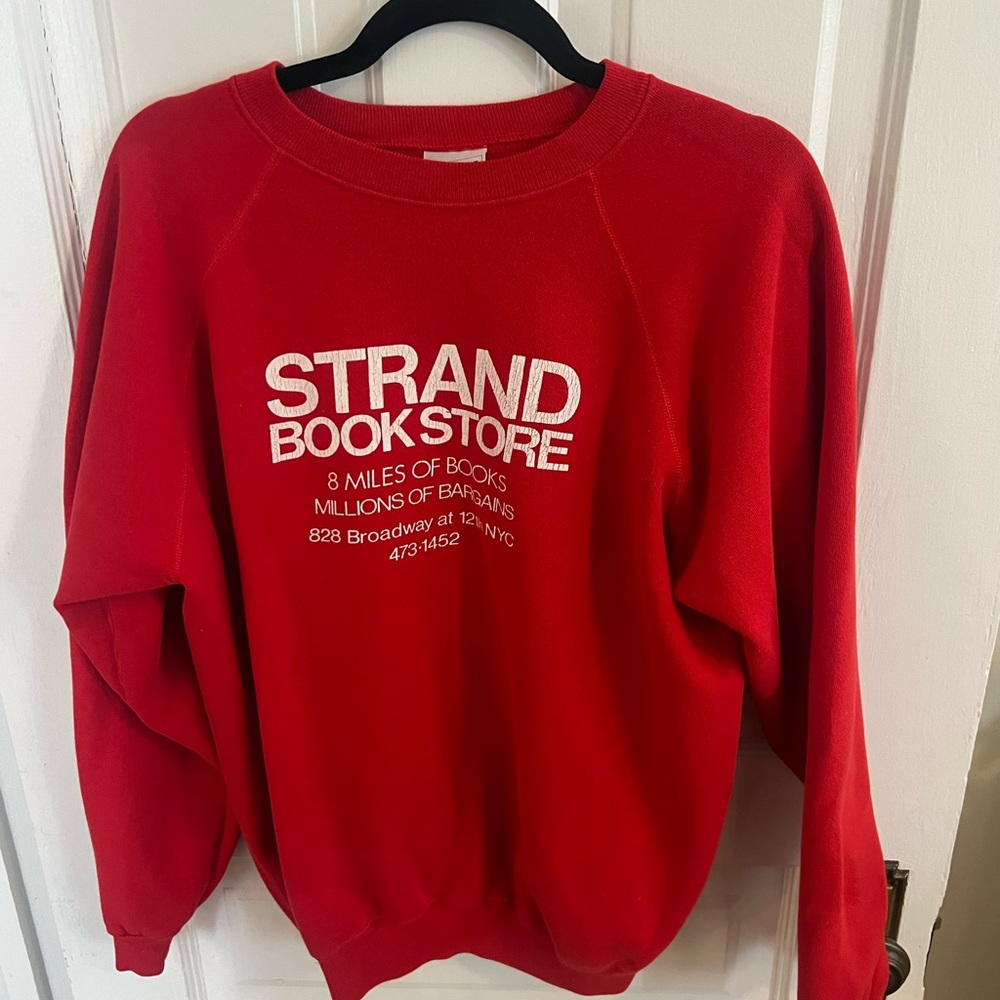 Vintage Hanes Strand Bookstore Red Sweatshirt